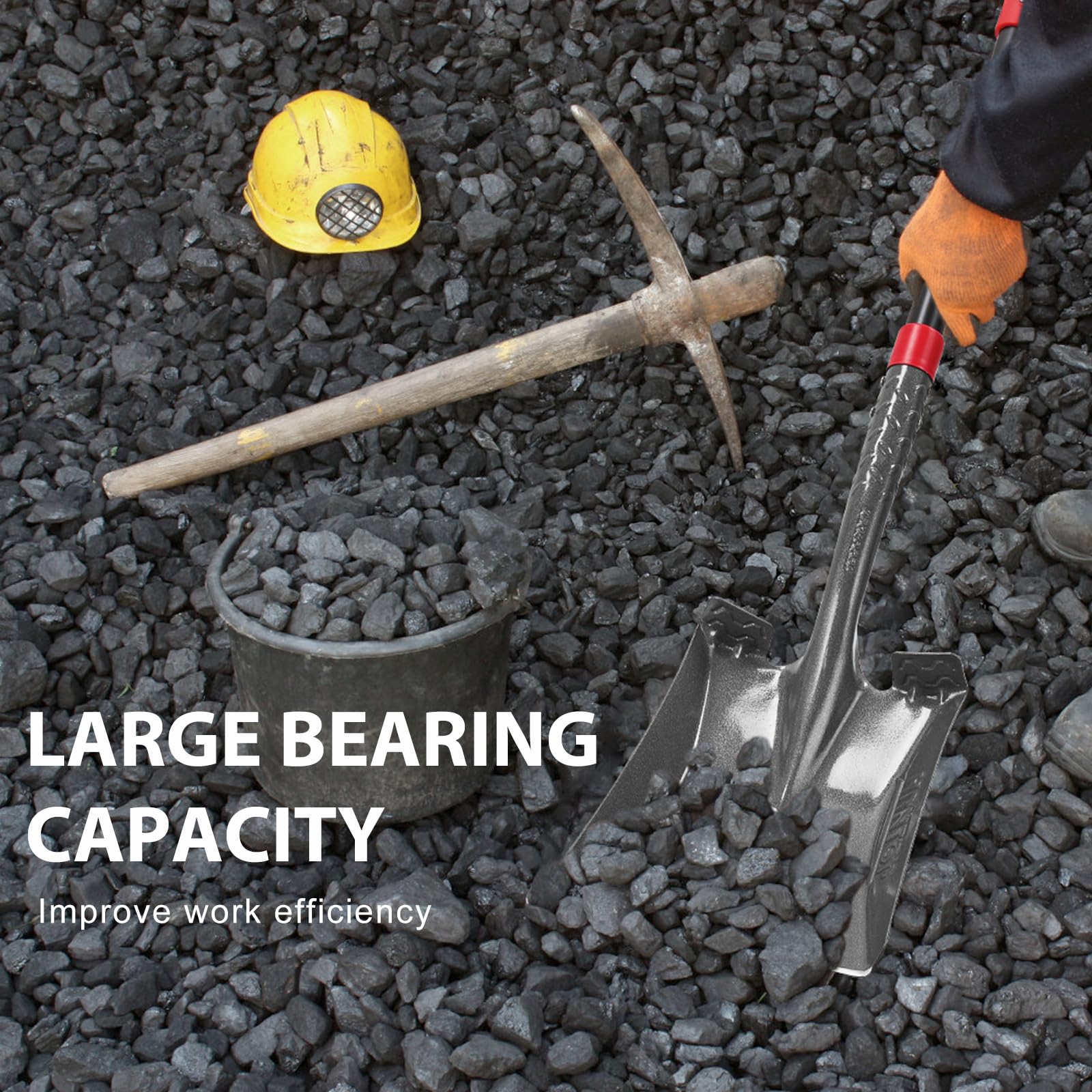 HANTOP shovel on construction site showing rugged durability and trenching ability