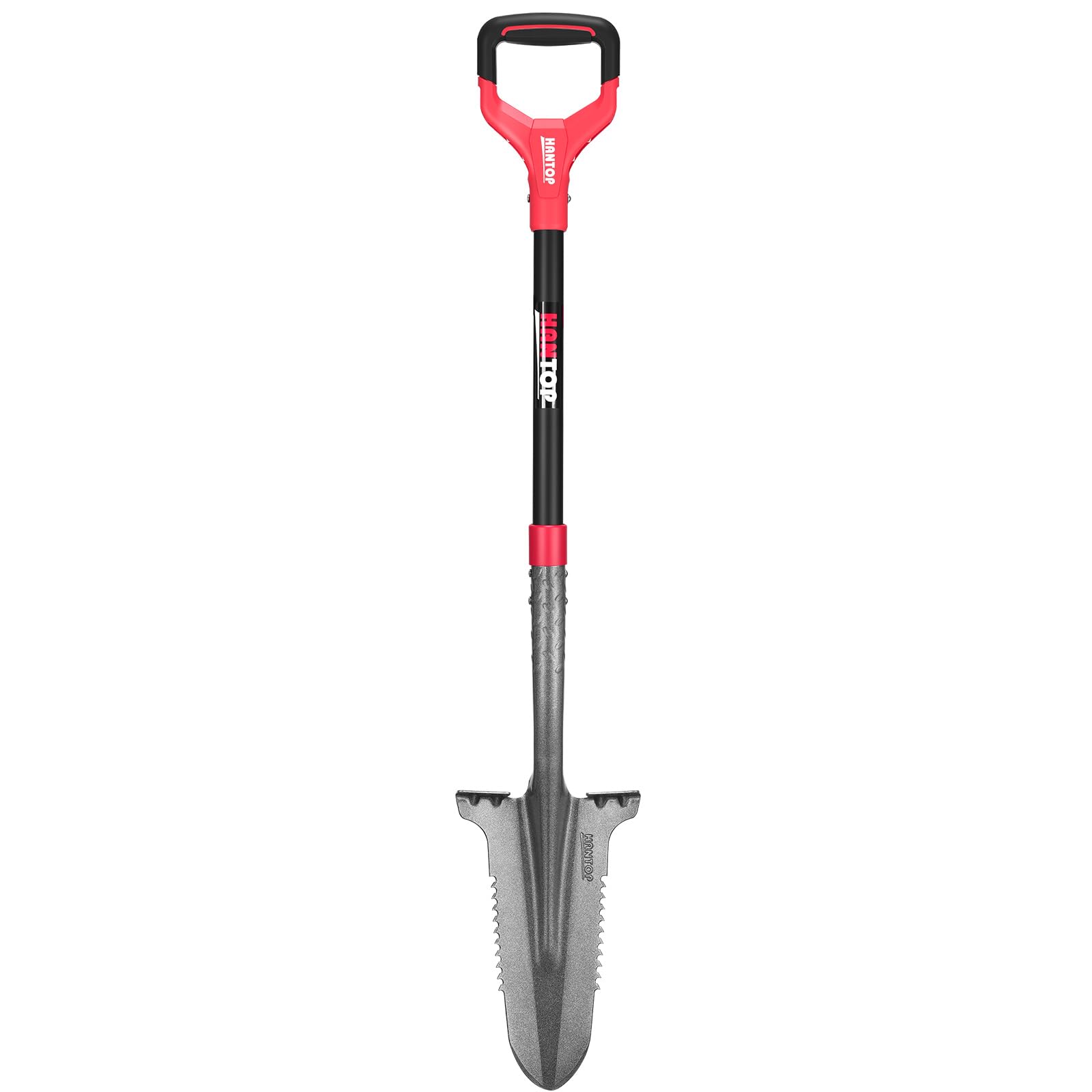 HANTOP blade close-up with saw teeth for cutting roots efficiently