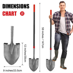 HANTOP shovel blade closeup showing 1050 manganese steel edge for tougher soil digging