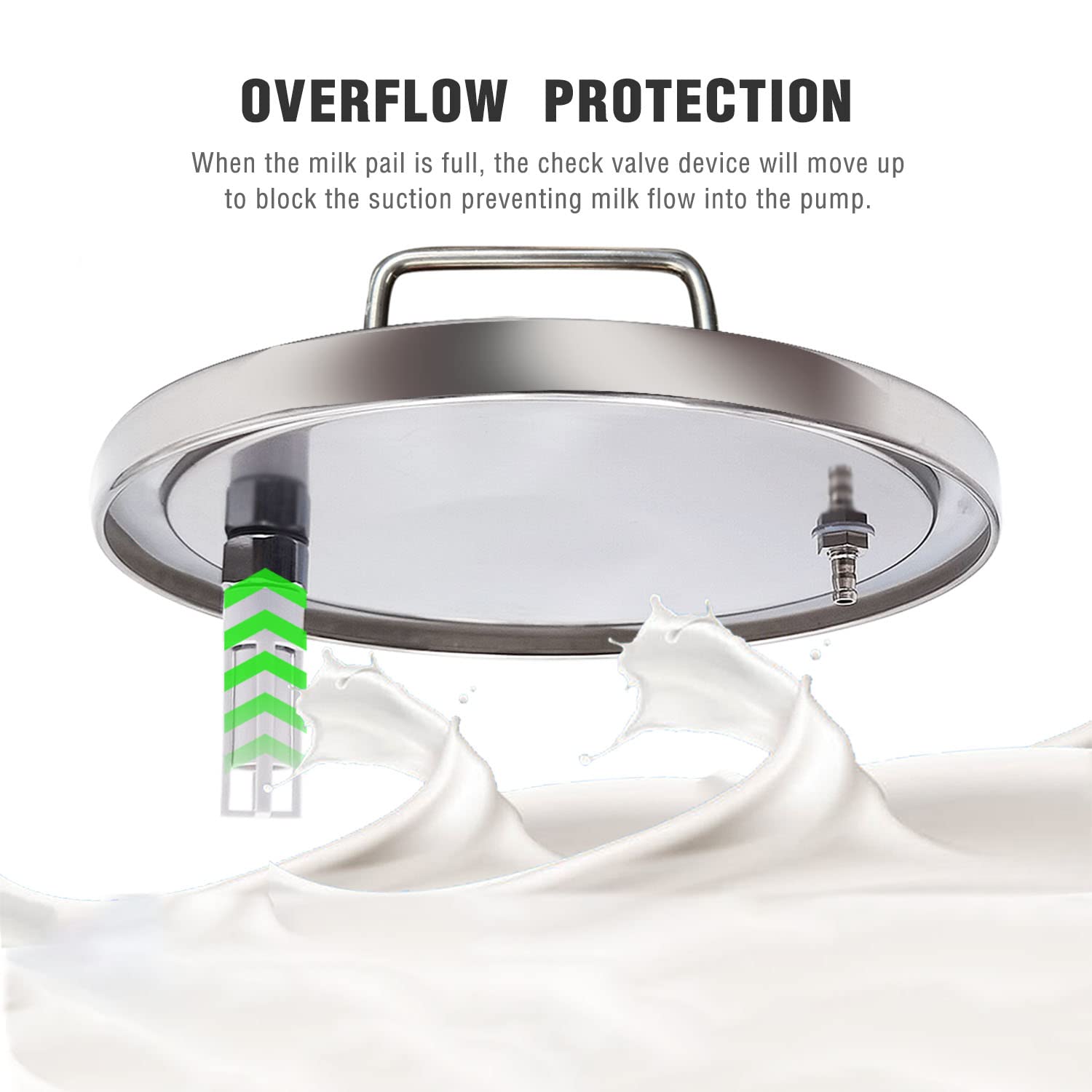 Hantop stainless steel 6L container highlighting hygienic milk storage