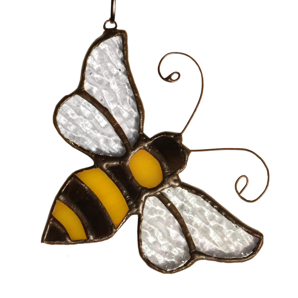HAOSUM bee front view showing stained glass colors and decorative charm