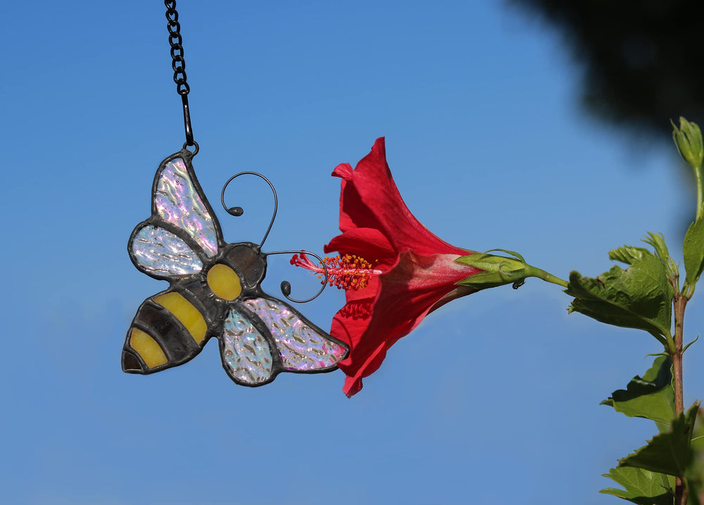 HAOSUM bee casting colorful shadow on wall demonstrating light effects