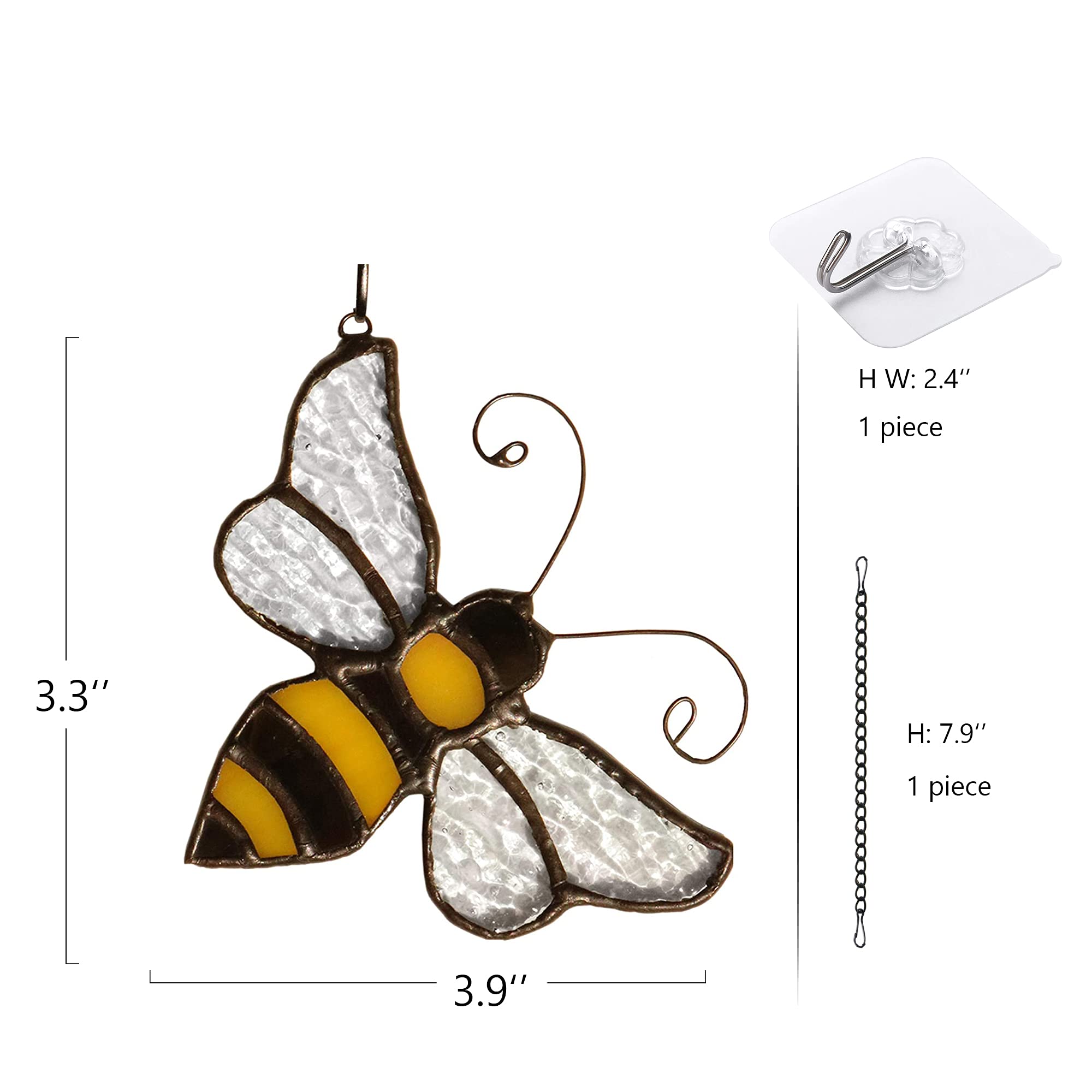 HAOSUM bee side profile emphasizing layered glass depth and detail