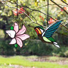 HAOSUM hummingbird close-up of glass texture and artisan detail