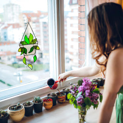 HAOSUM suncatcher displayed on balcony adding color to outdoor living space