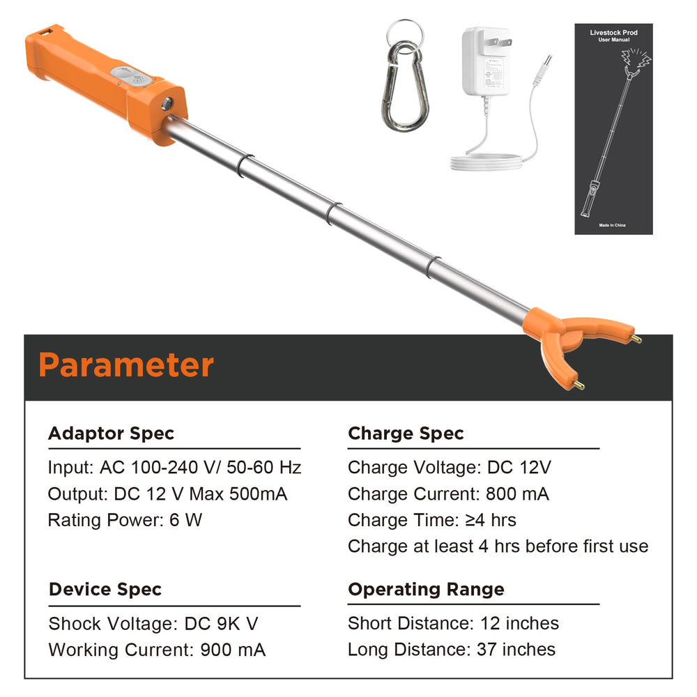 Haovegfloer folded at waist to show compact carry convenience for farm use