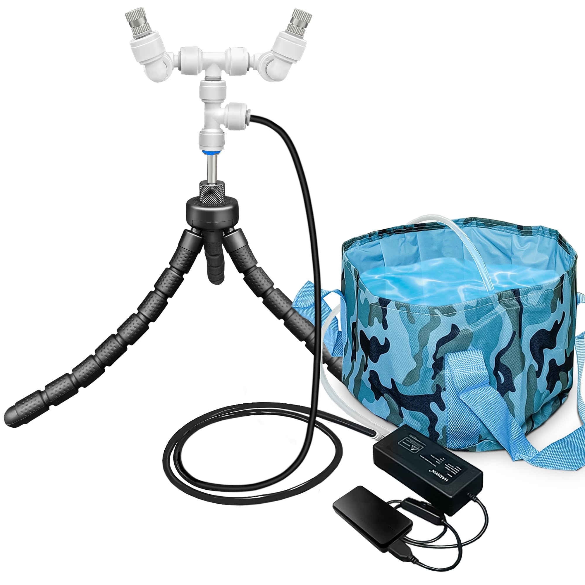 HAOWIN neatly packed accessories ready for travel and quick setup