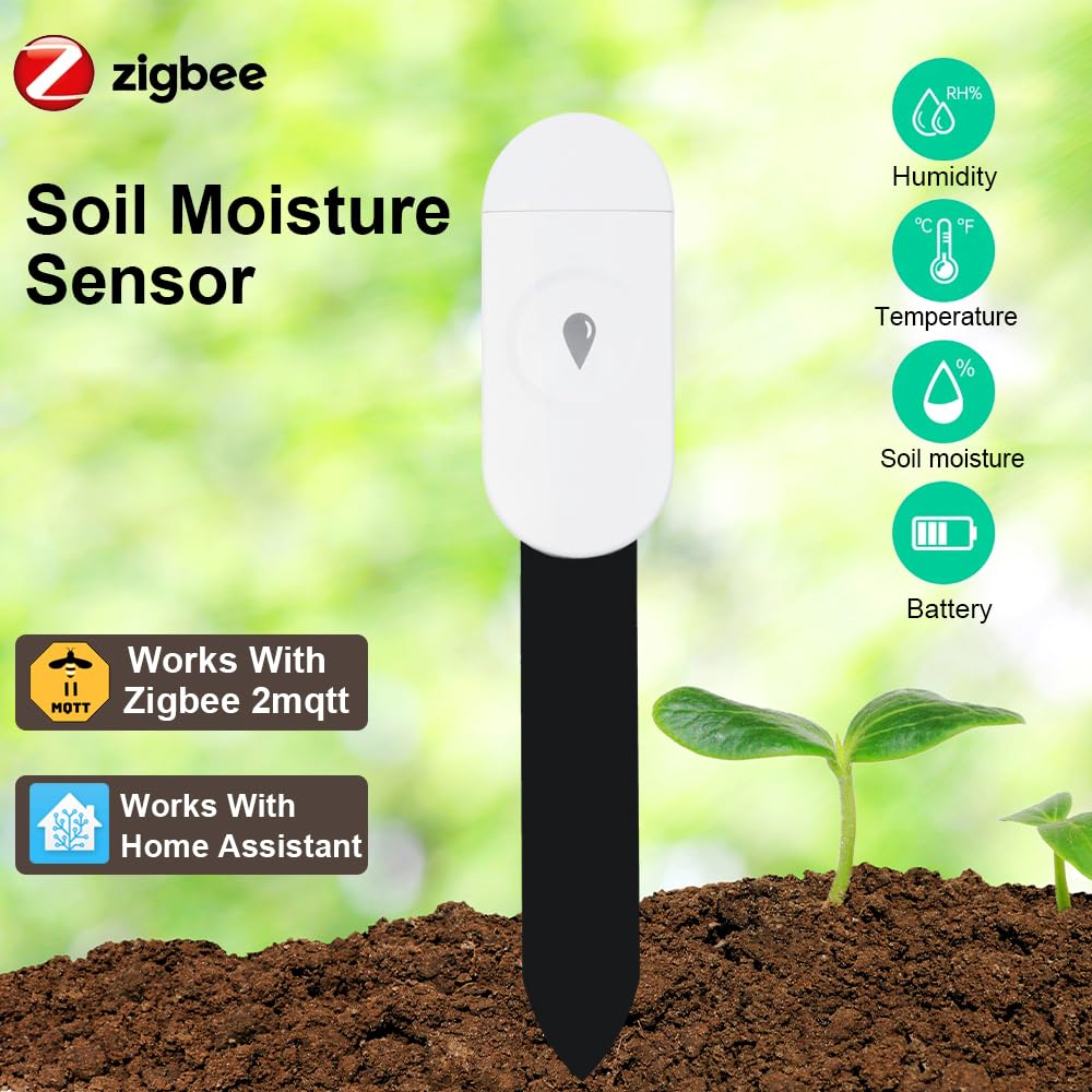 Haozee close-up of probe tip and contacts for accurate subsurface moisture readings