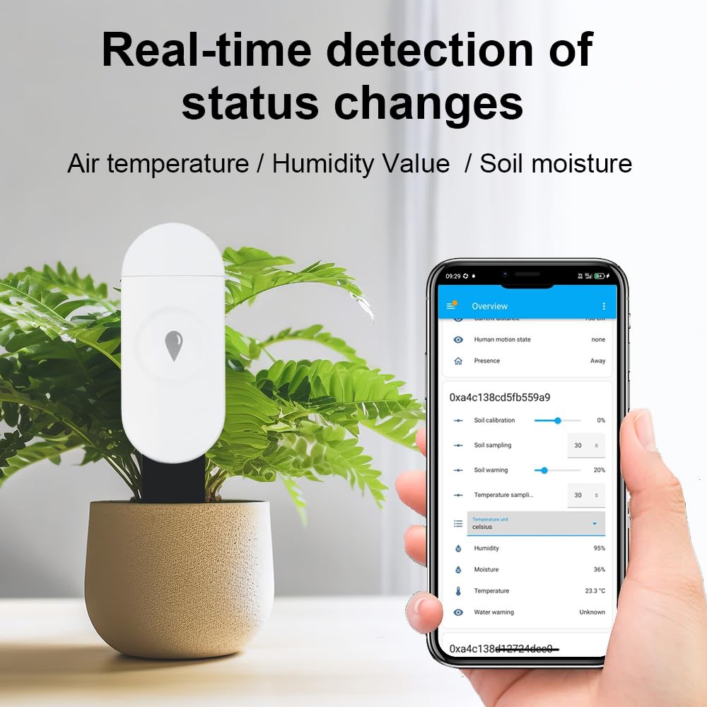 Haozee probe placed in a greenhouse bed illustrating robust outdoor-ready performance