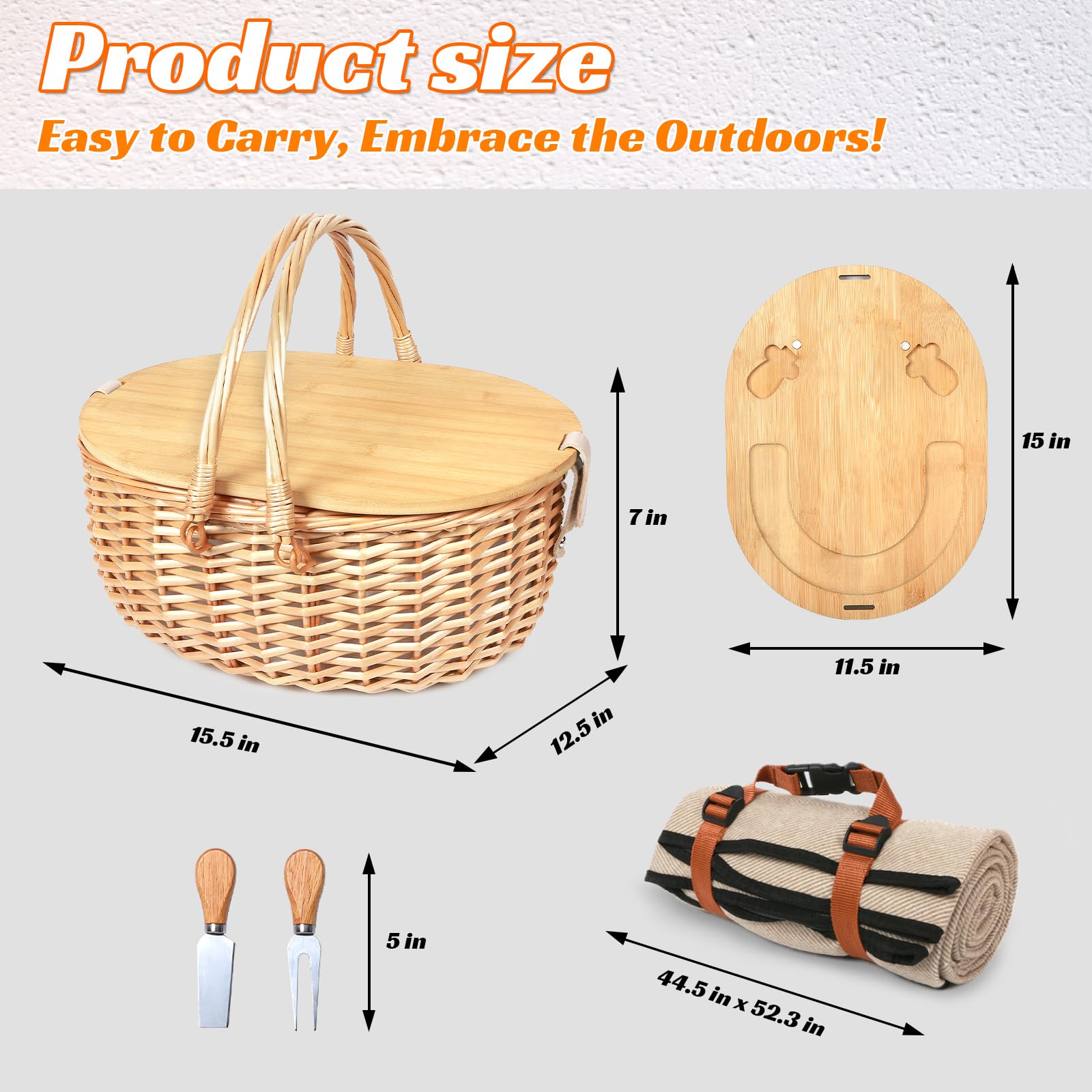 Hap Tim picnic basket in use at a park giving a polished outdoor setup