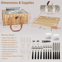 Hap Tim cutlery and glasses arrangement showing complete four-person set