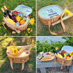Hap Tim cutlery and plastic wine glasses laid out for two people