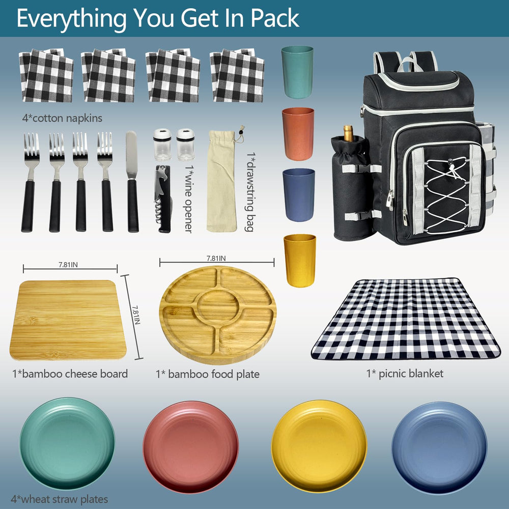 Hap Tim cutlery set and cups neatly organized for quick picnic setup