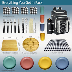 Hap Tim cutlery set and cups neatly organized for quick picnic setup