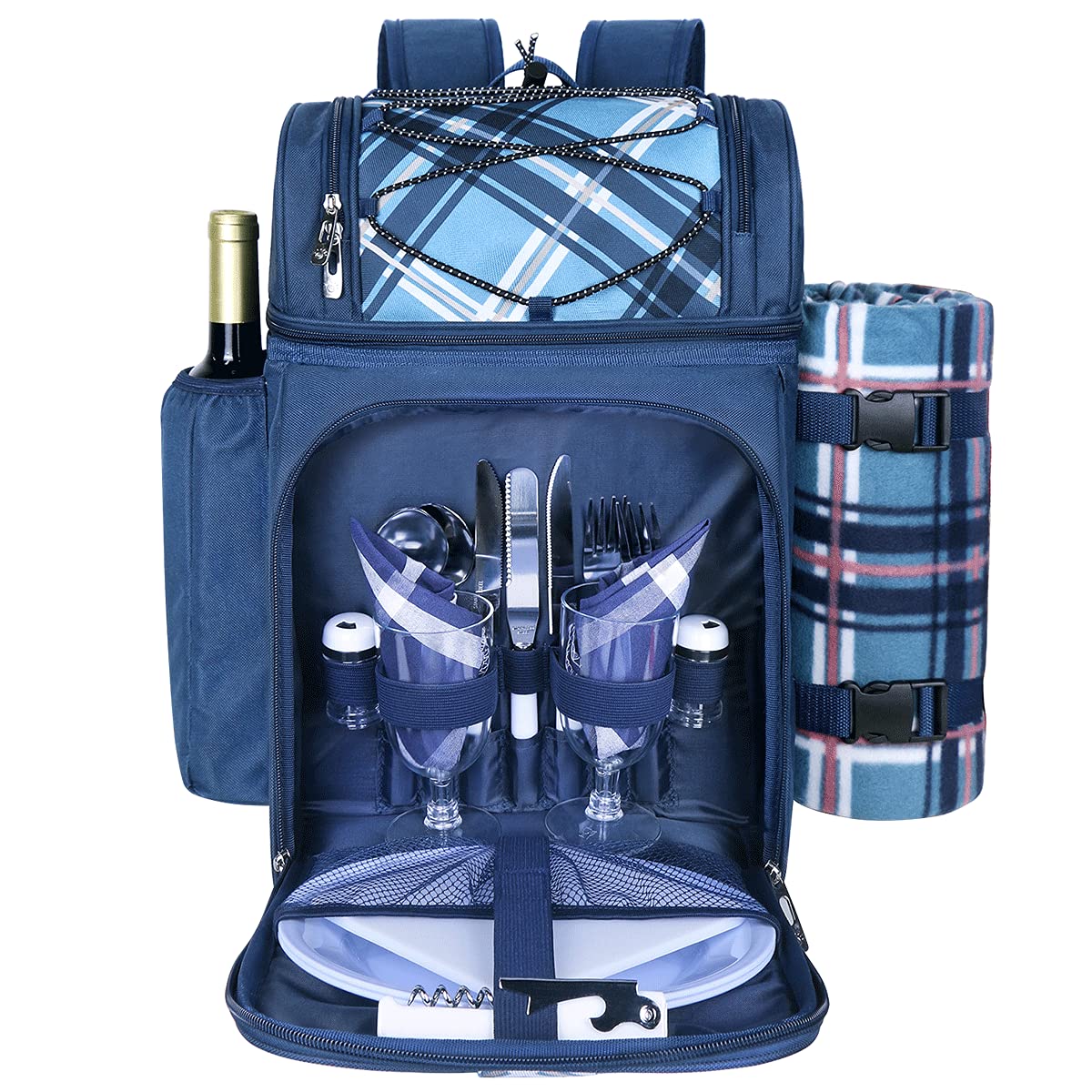 Hap Tim front view packed shows organized storage and easy transport