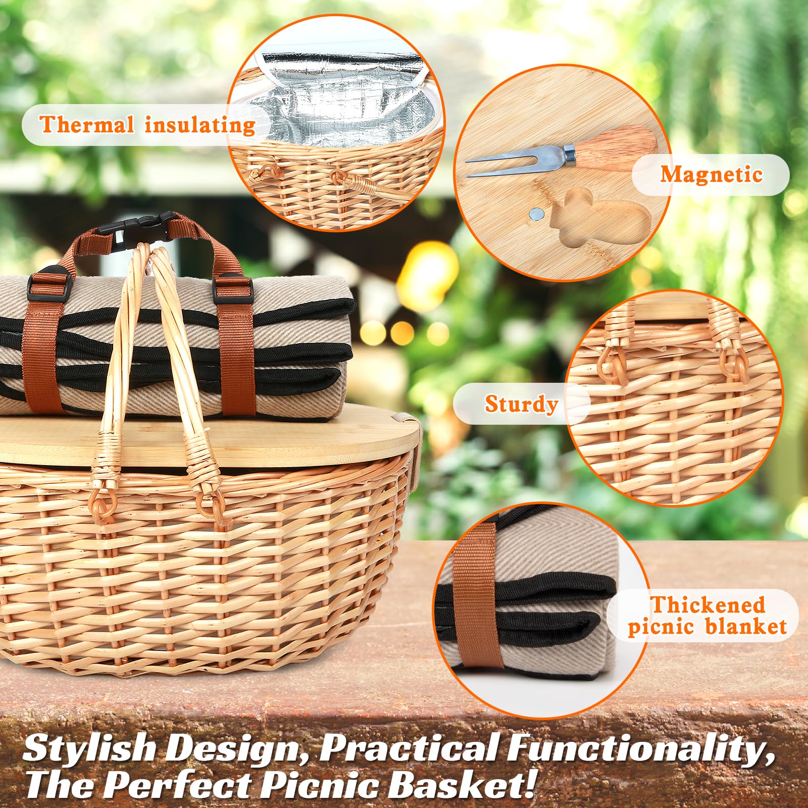 Hap Tim handle and wicker detail highlighting ergonomic carry comfort