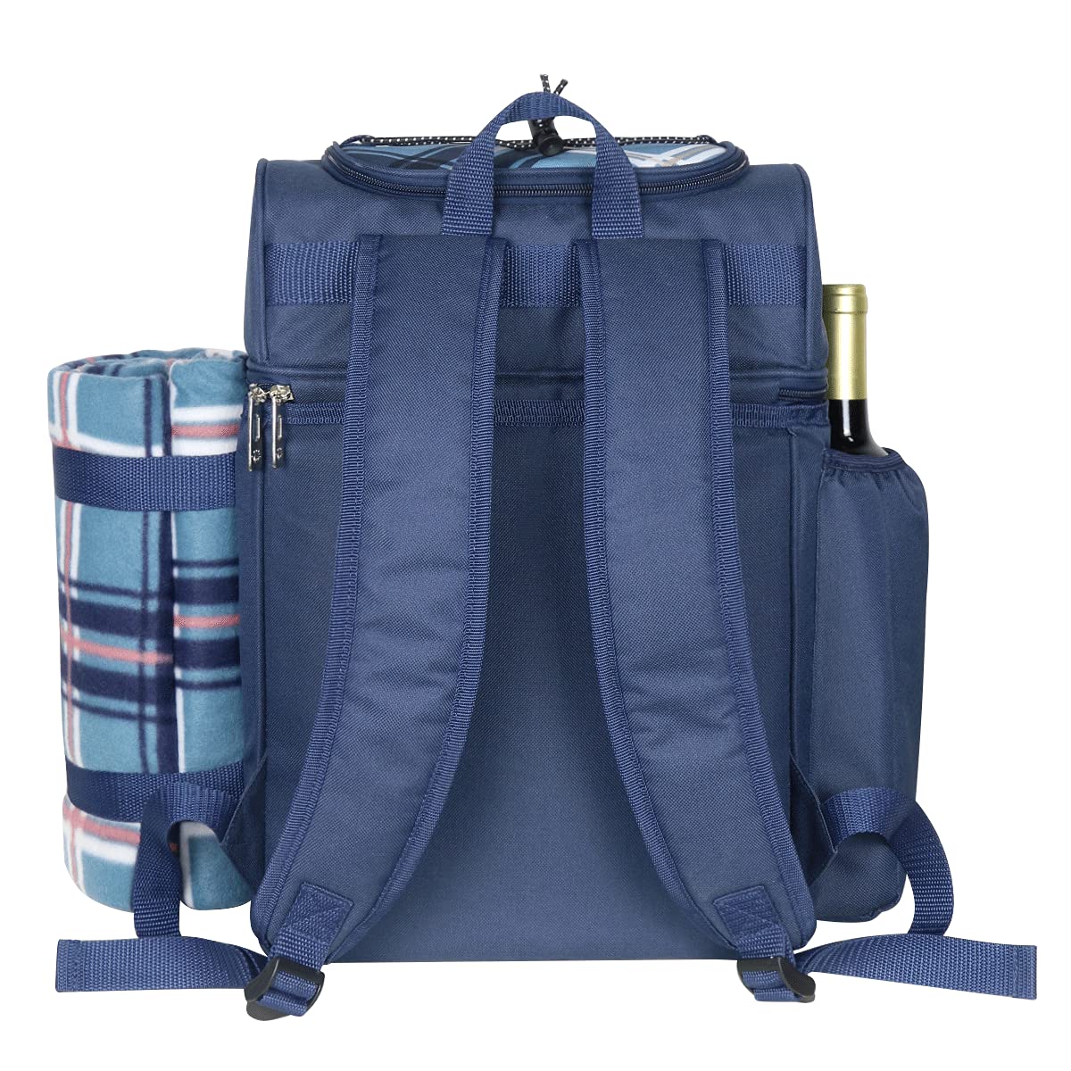 Hap Tim on shoulders in use illustrates ergonomic straps for comfortable carrying