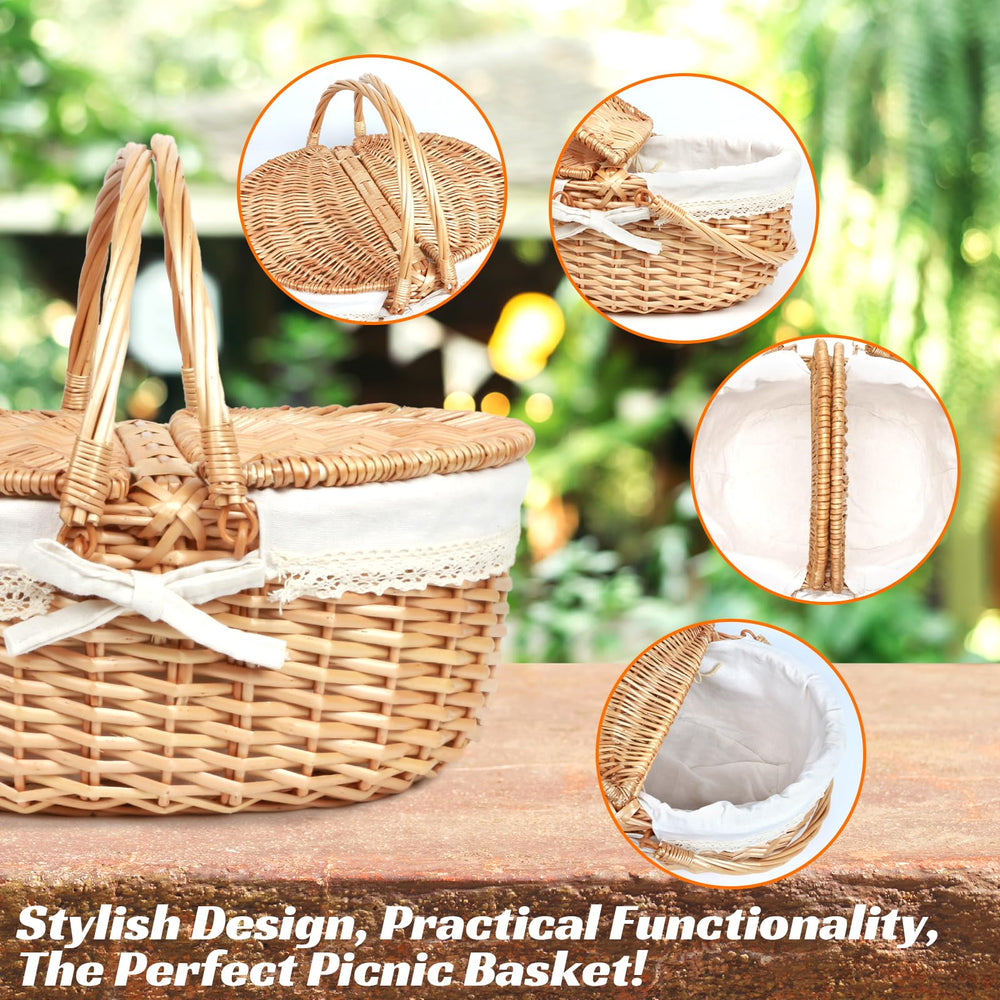 Hap Tim picnic basket handle scale demonstrating comfortable carry and lightweight build