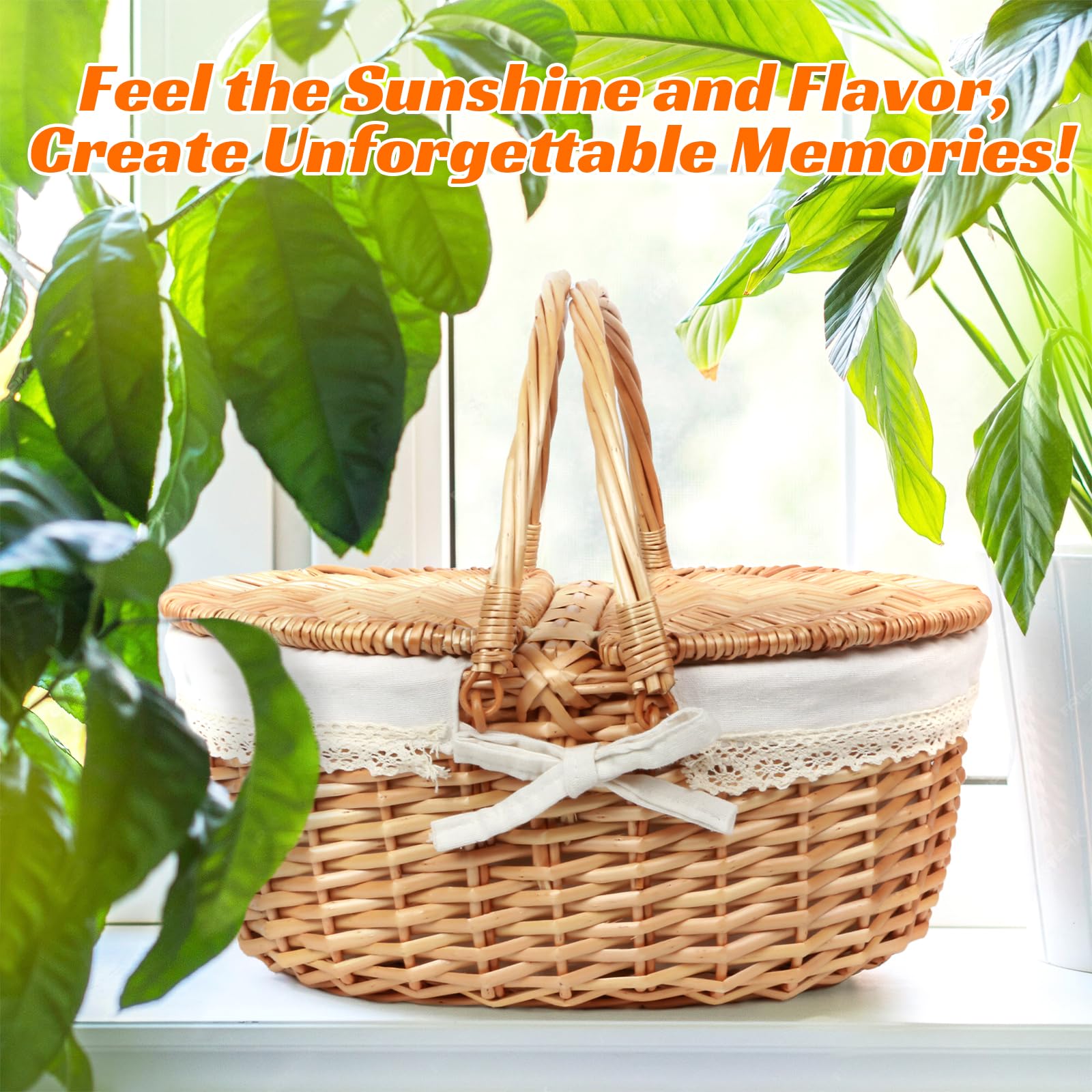 Hap Tim picnic basket lid detail highlighting secure closure and protective design