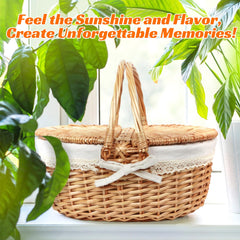 Hap Tim picnic basket lid detail highlighting secure closure and protective design