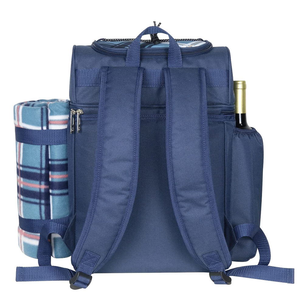 Hap Tim backpack next to a standard backpack for scale, clarifies size and capacity