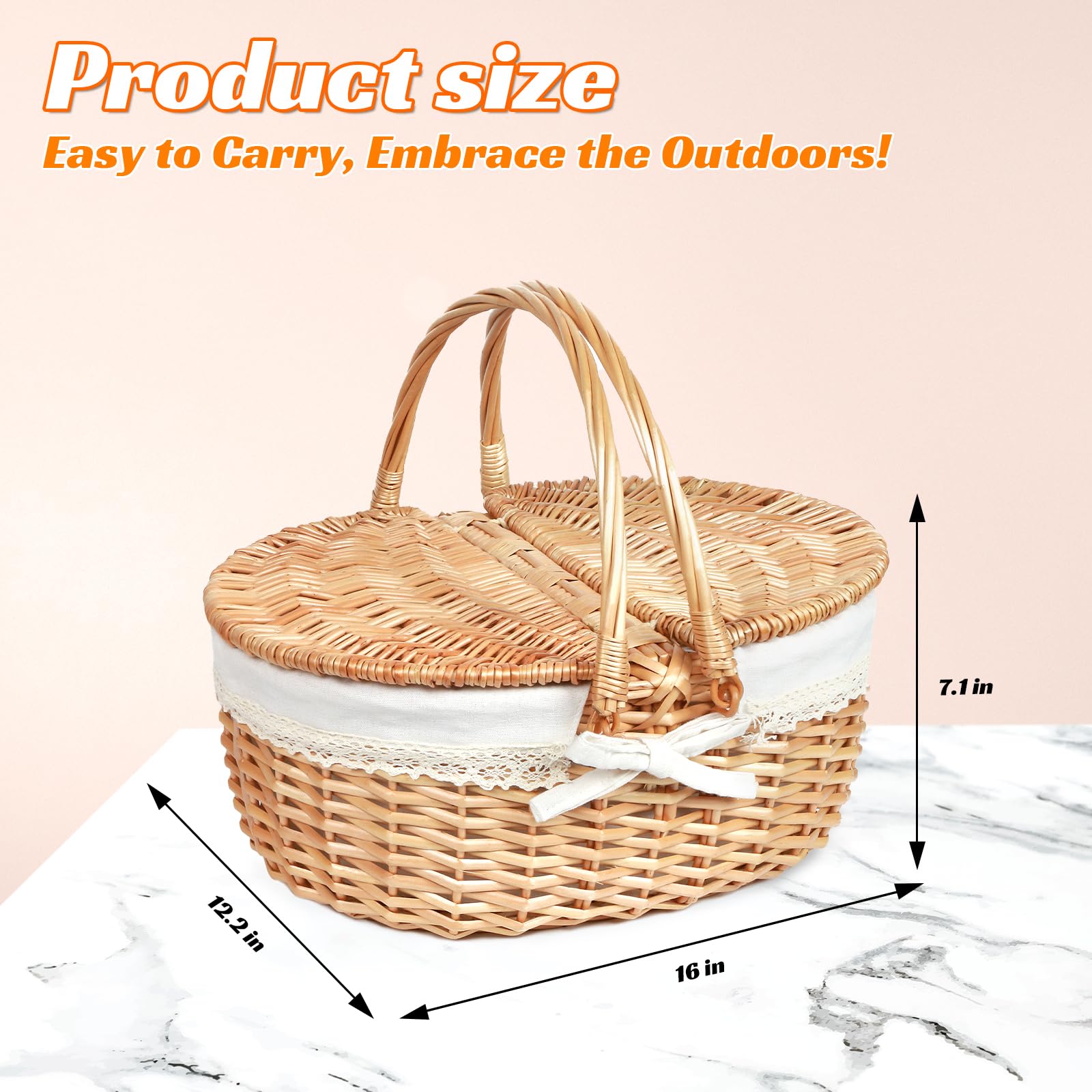 Hap Tim picnic basket open interior with fabric lining and organized storage for picnic essentials