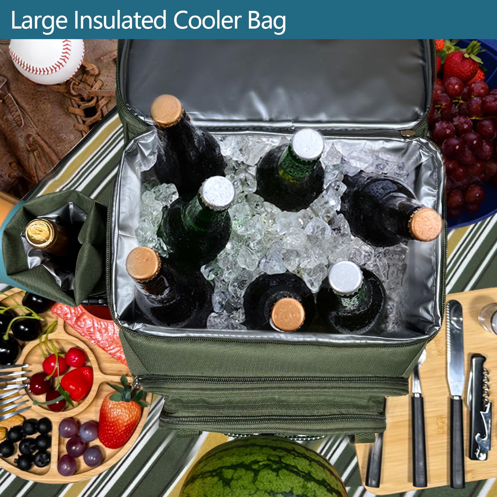 Hap Tim built-in wine holder securing a bottle for safe transport