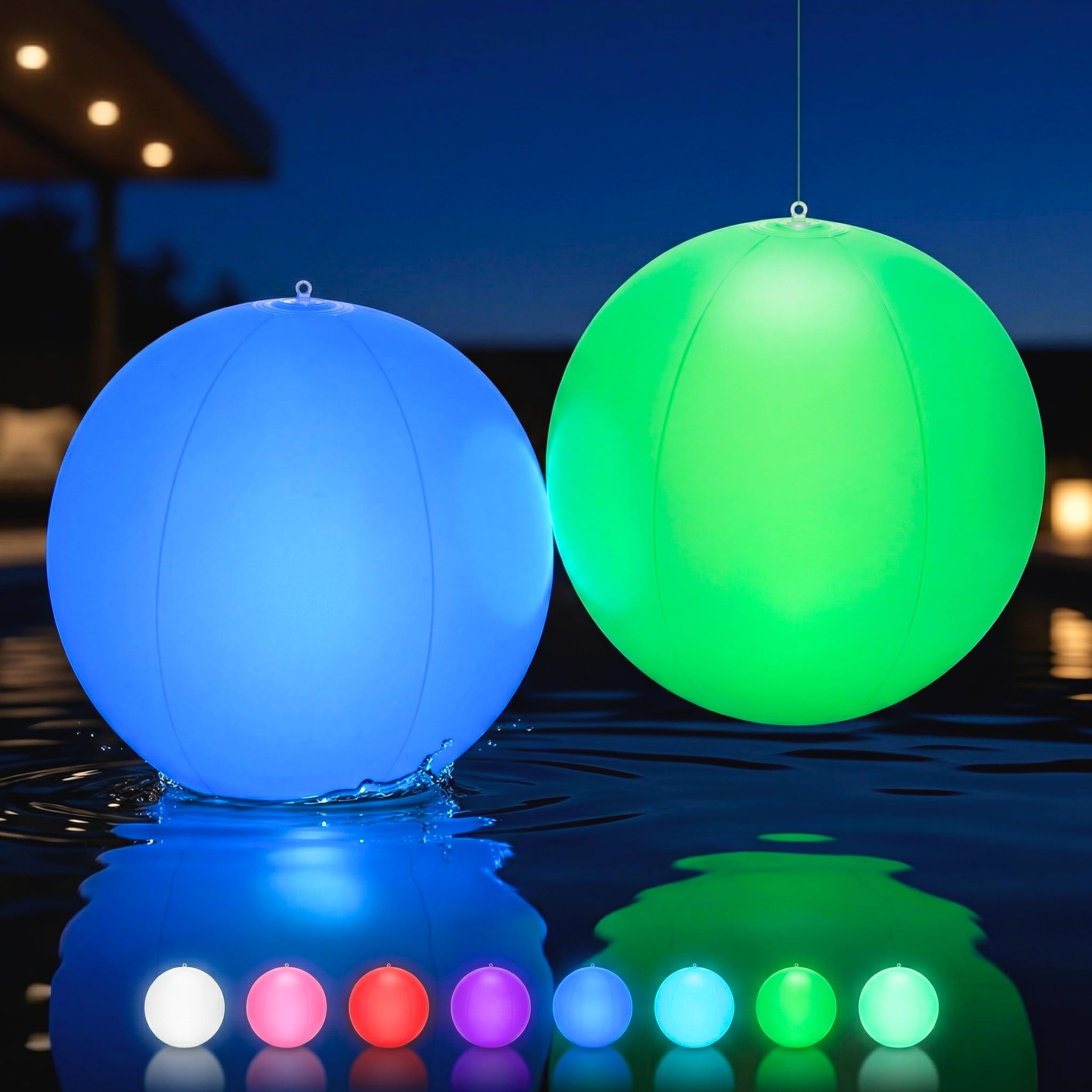 HAPIKAY front view inflated light ball showing glowing benefit