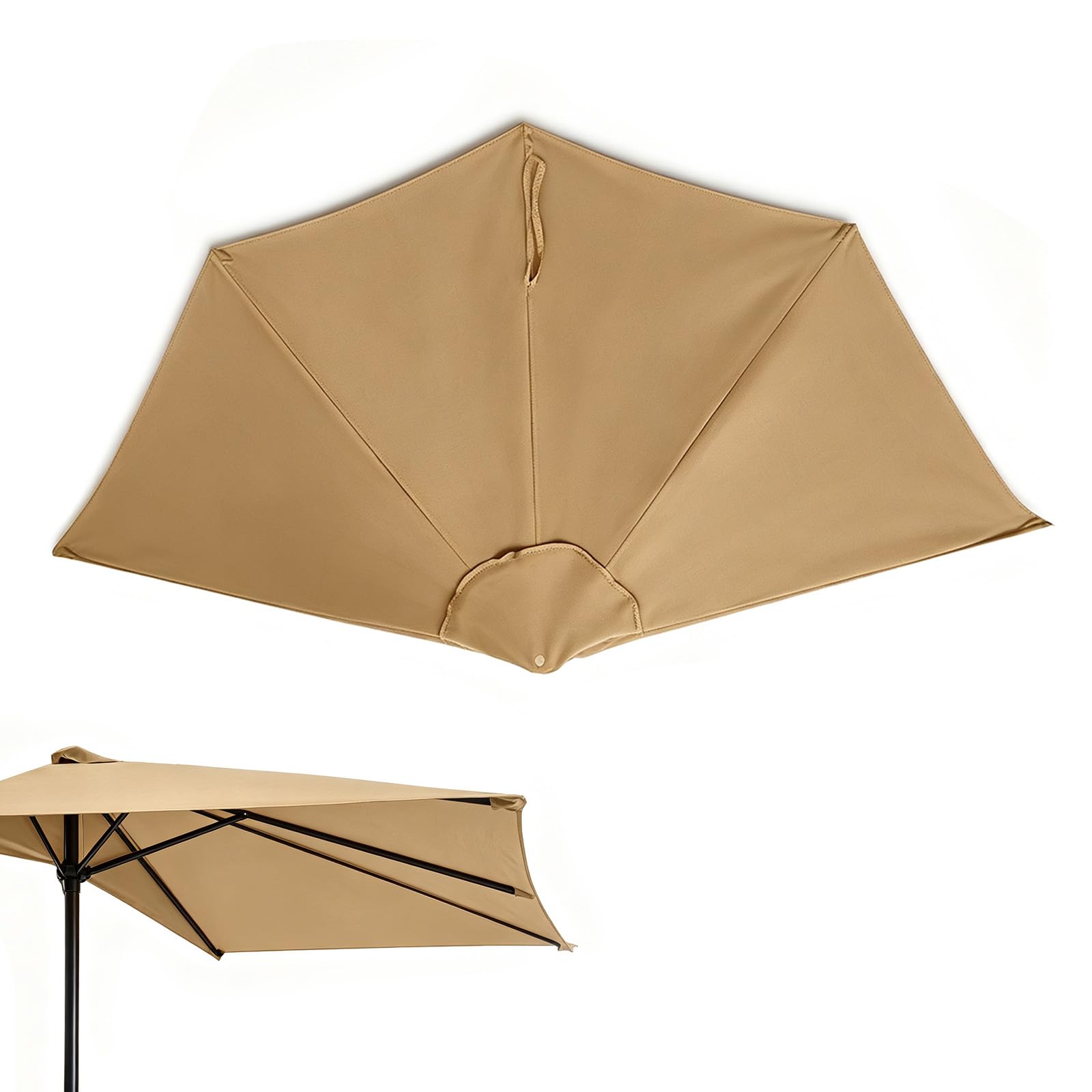 Hapivida front view of replacement canopy showing full semi-circle coverage
