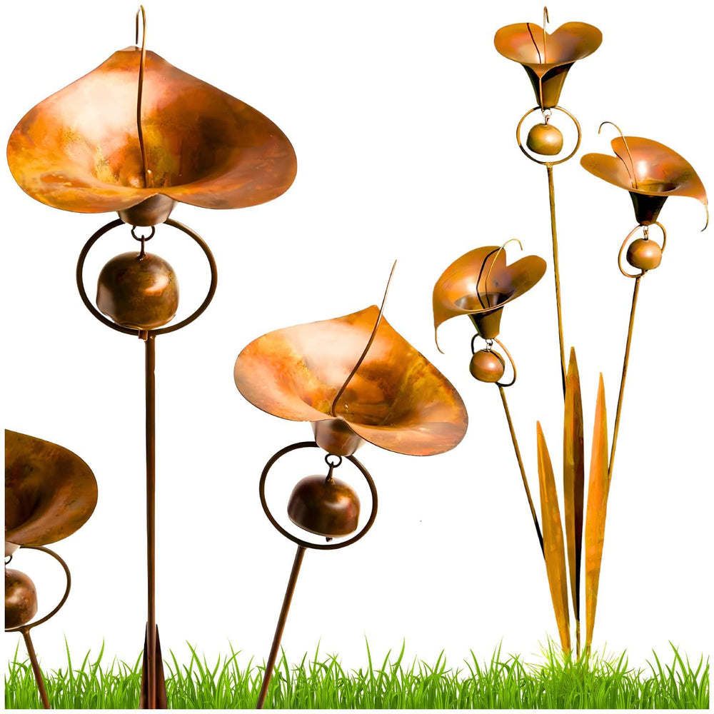 Happy Gardens front view of calla lily stake showing elegant form and curb appeal