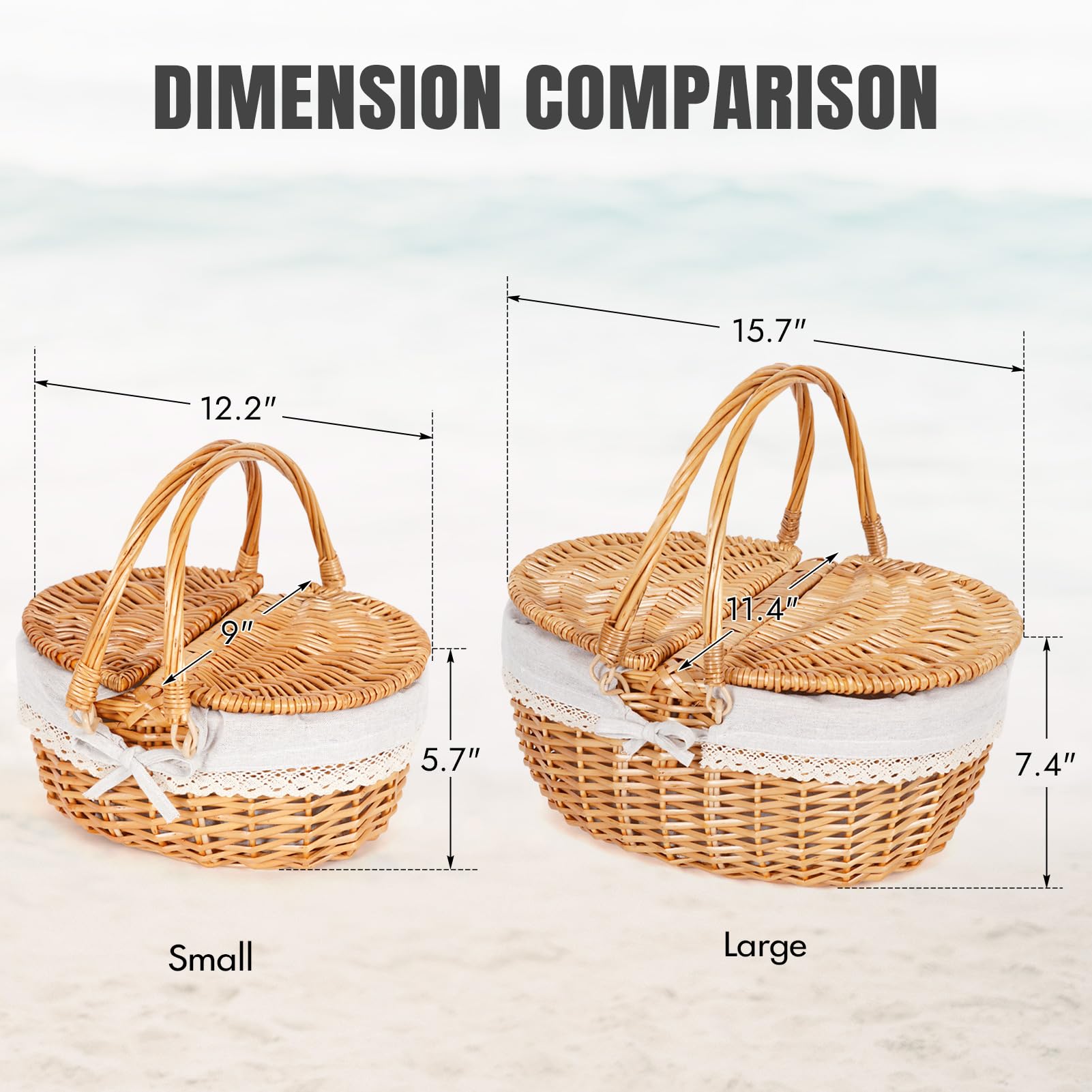 HappyPicnic double swing handles and hinges for balanced carrying benefit
