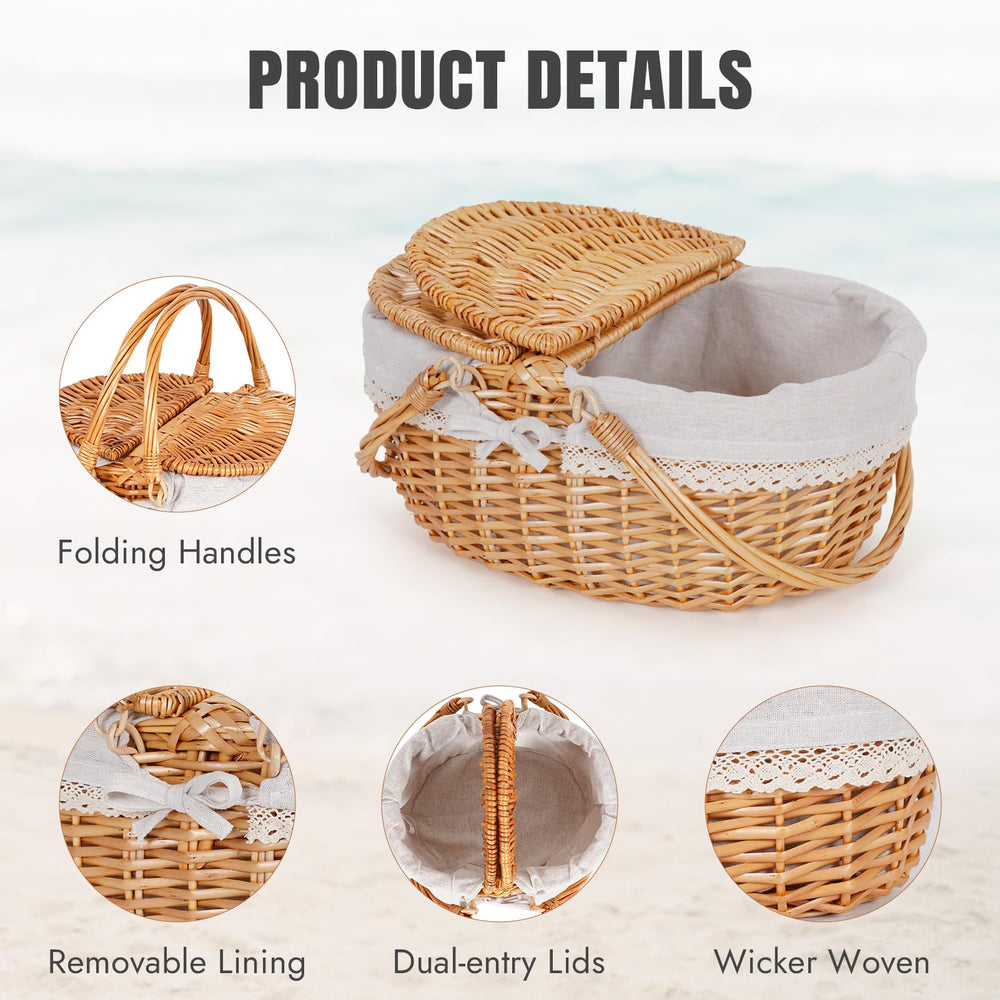 HappyPicnic fabric lining with lace trim for hygienic, decorative benefit
