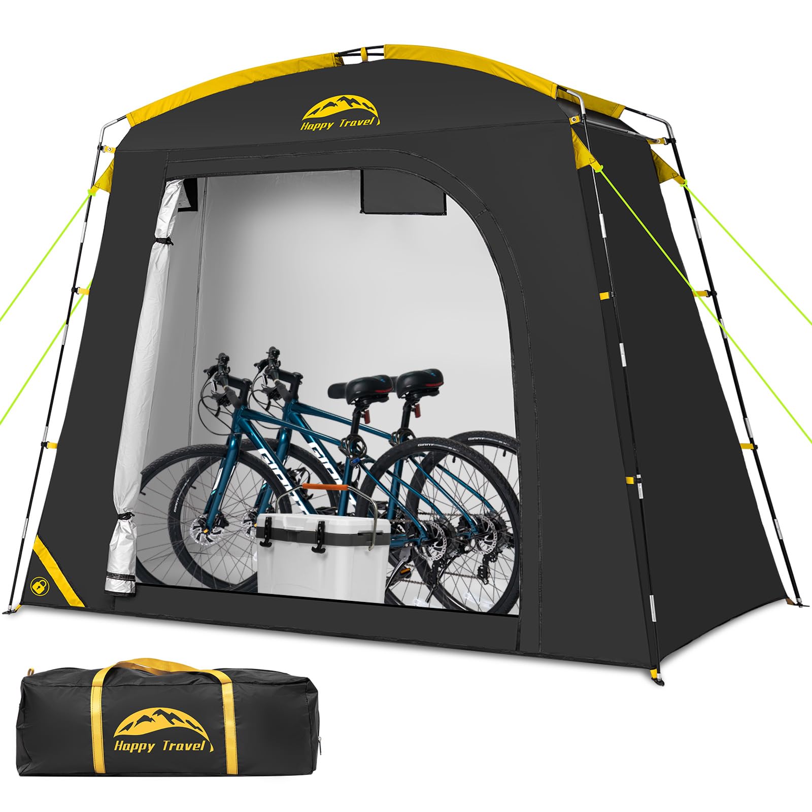 HAPPY TRAVEL front view showing full weatherproof protection
