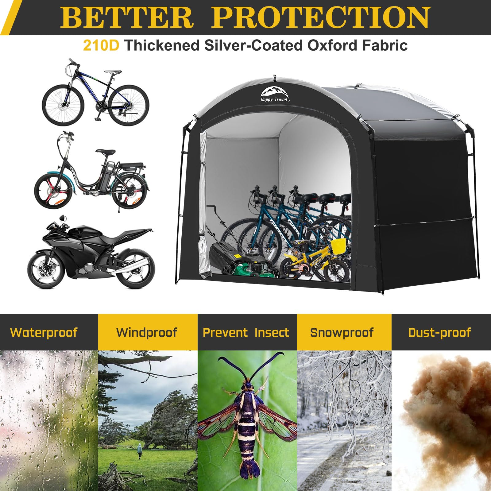 HAPPY TRAVEL interior loaded with four bikes demonstrating capacity