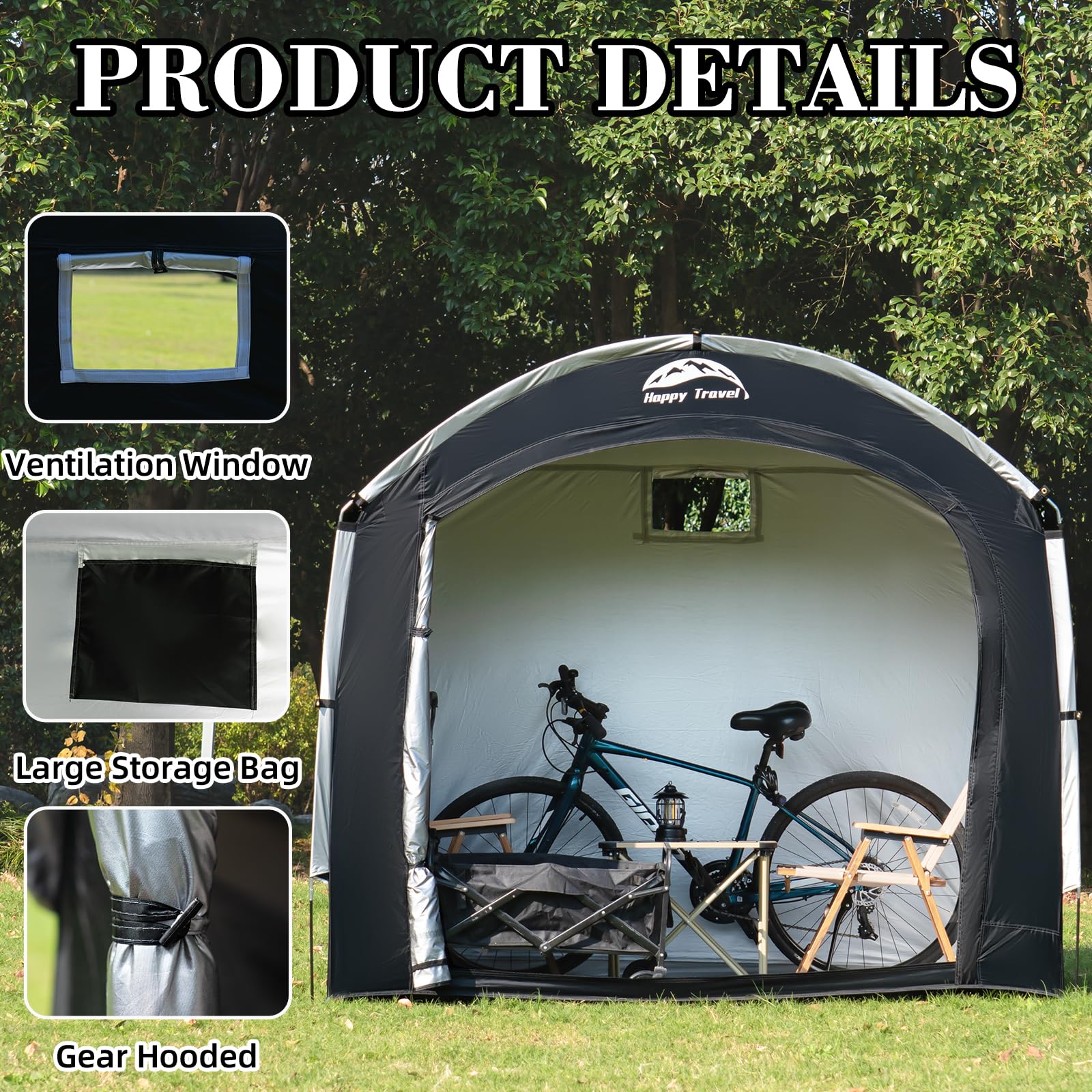 HAPPY TRAVEL interior with five bikes demonstrating roomy storage capacity