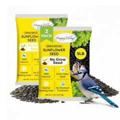 Happy Wings front packaging showing 10 lb bag and branding, high-quality seed
