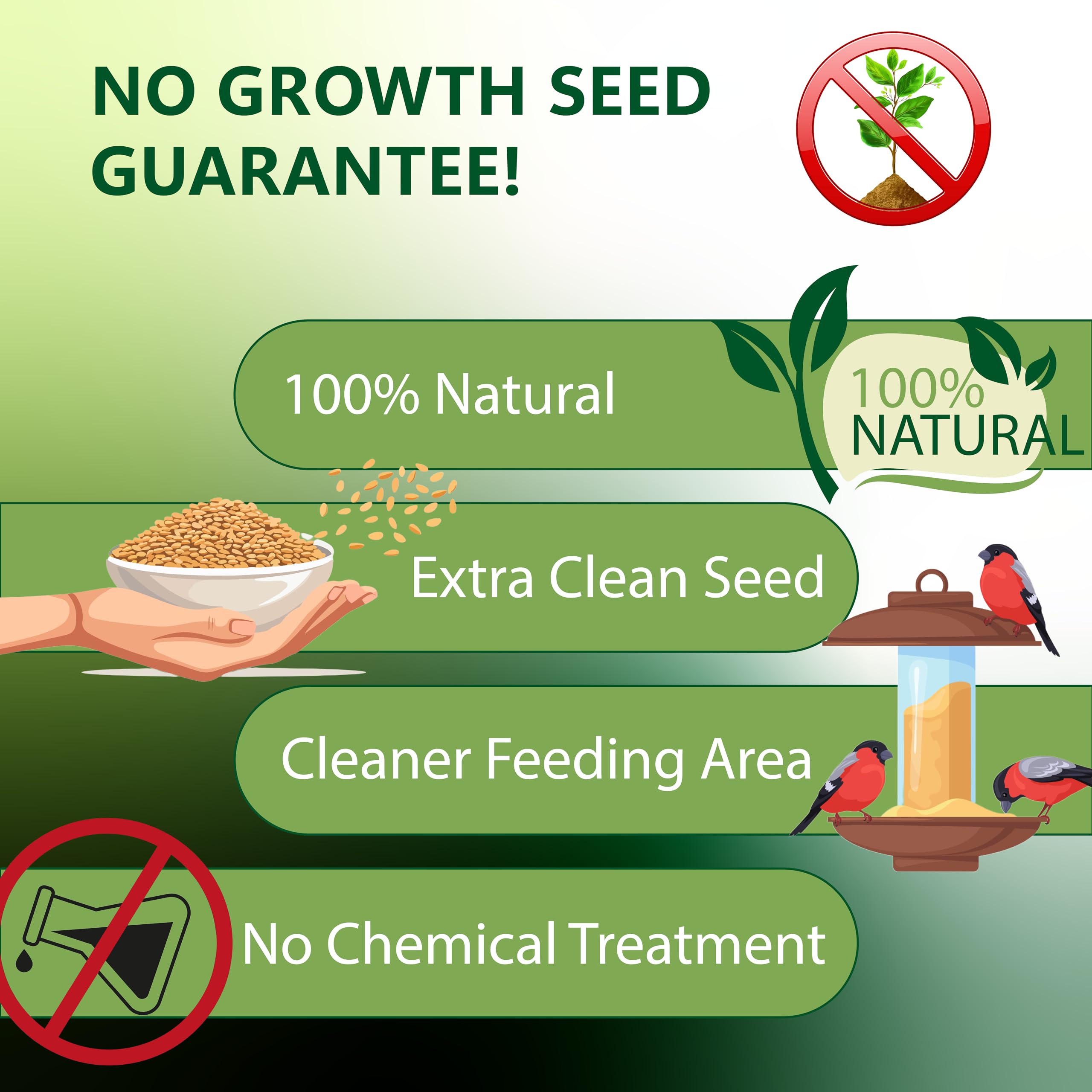 Happy Wings seed in a tube feeder with small songbird perched, boosts backyard bird activity