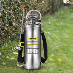 Happybuy stainless steel sprayer front view showing durable tank and handle for lasting use