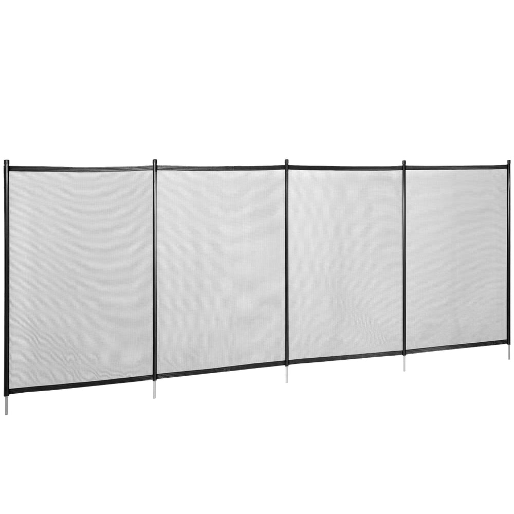 Happybuy ground-mounted aluminum foot tube showing stable anchoring benefit