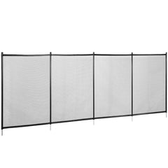 Happybuy ground-mounted aluminum foot tube showing stable anchoring benefit