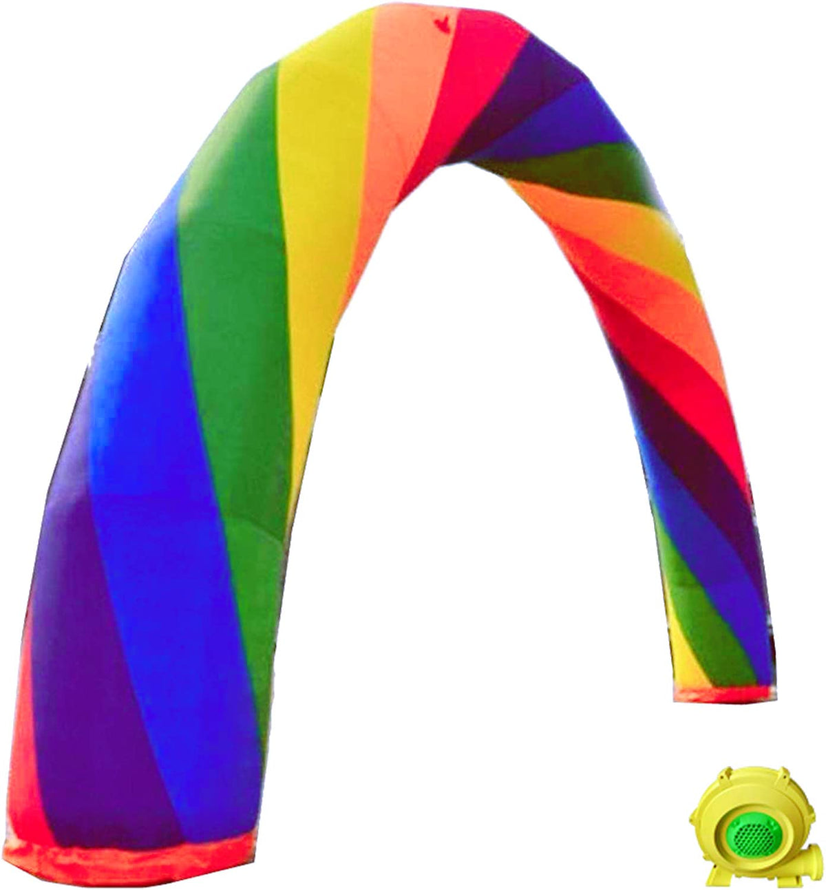 Happybuy rainbow arch full front view showing colorful entrance and visibility
