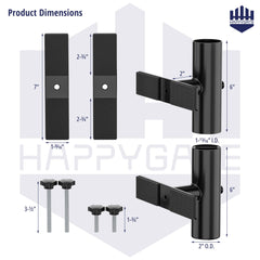 HAPPYGATE clamp close-up highlighting dual screws for strong hold