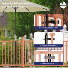 HAPPYGATE rubber pad detail protecting railing while increasing grip