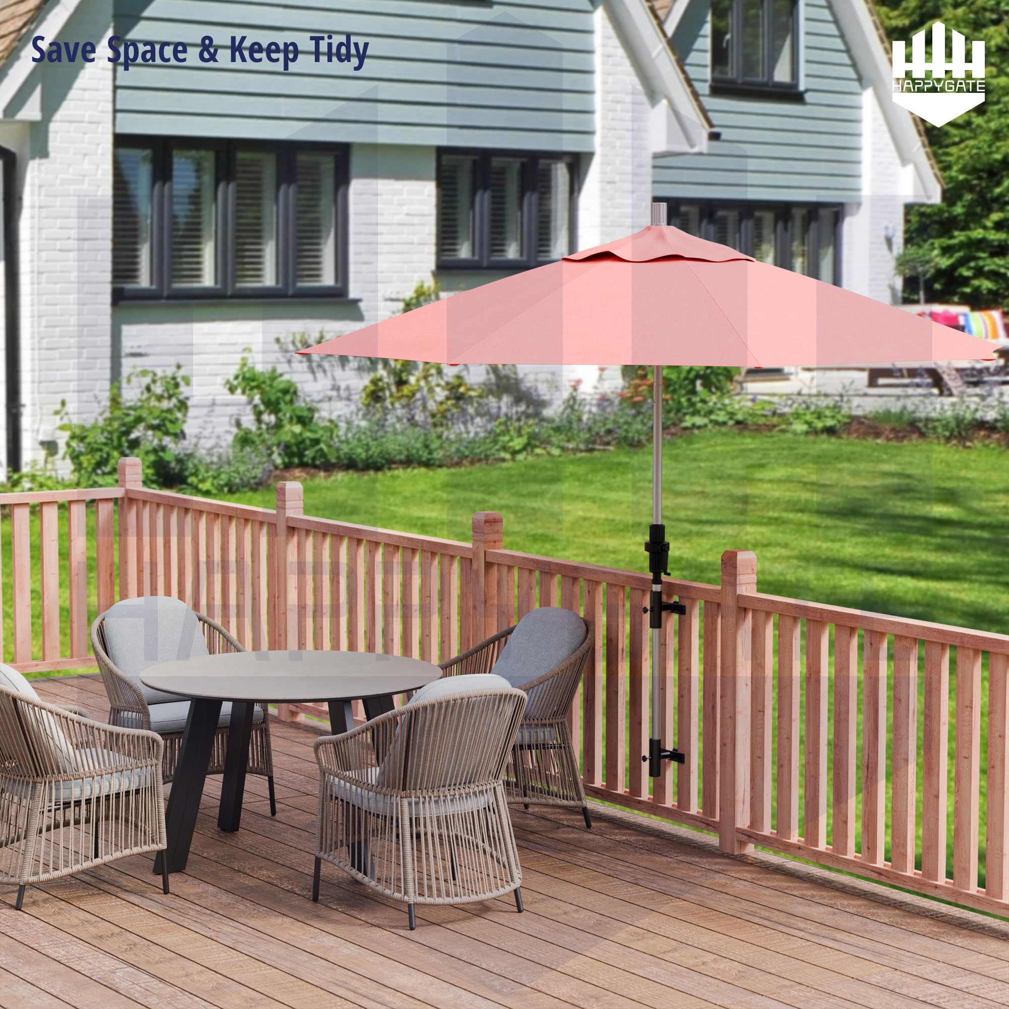 HAPPYGATE near hand and ruler showing compact size and sturdiness