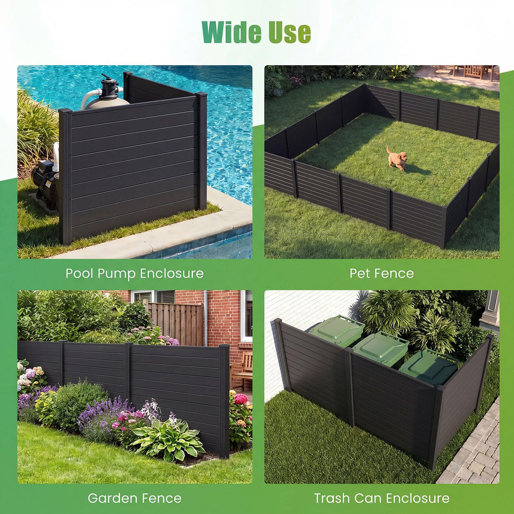 HAPPYGRILL assembled on patio improving privacy and outdoor aesthetics