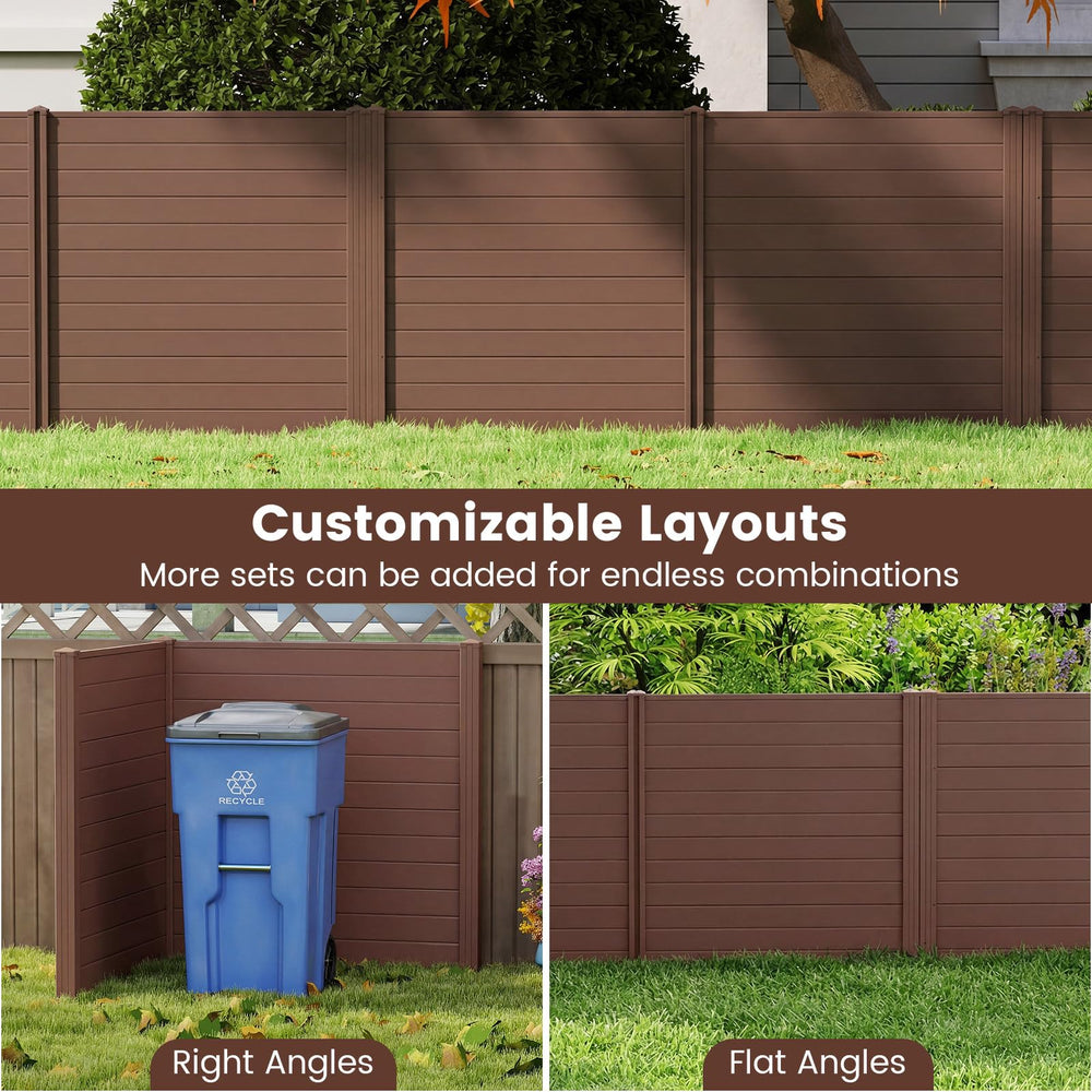HAPPYGRILL flat configuration against fence offering extended visual screening