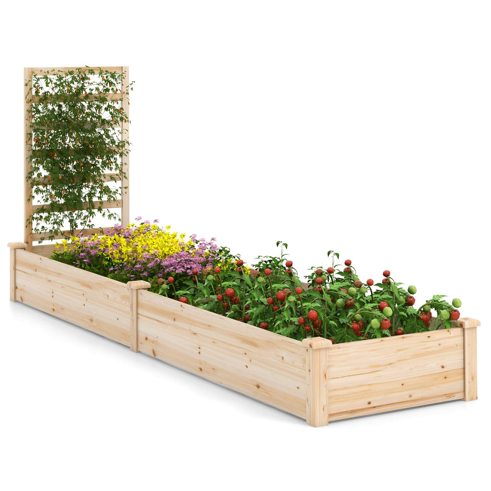 HAPPYGRILL front view assembled planter showing organized planting and easy access