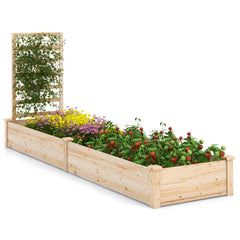 HAPPYGRILL front view assembled planter showing organized planting and easy access