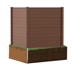 HAPPYGRILL front view brown panels showing full coverage and neat concealment