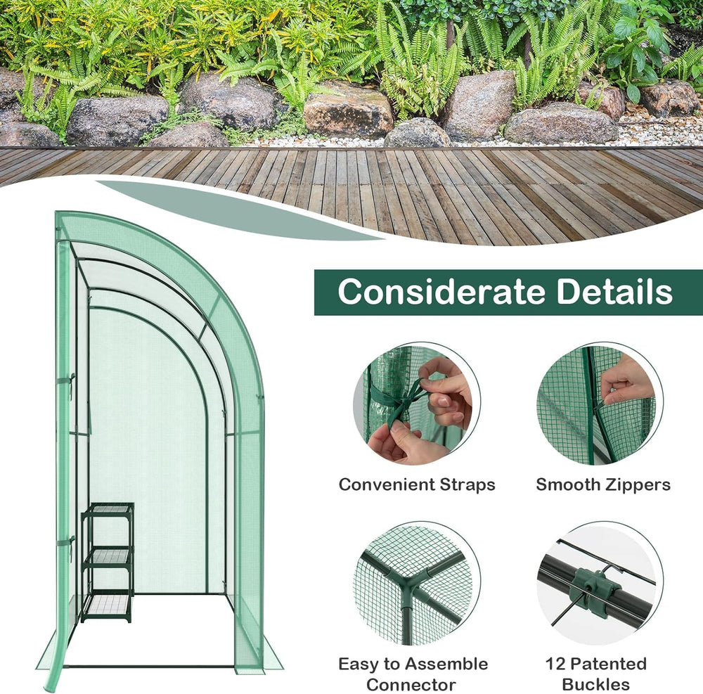 HAPPYGRILL zipper doors open for easy access and ventilation control